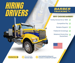 Barber Trucking case study hero showing recruiting workflow