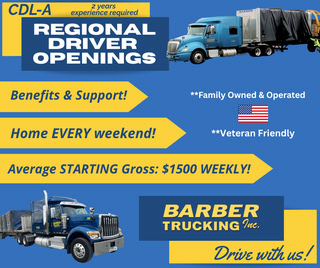 OTR recruiting photo creative — Barber Trucking